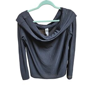 Fabletics Demi Lovato‎ Black Mesh Lightweight Workout Jacket